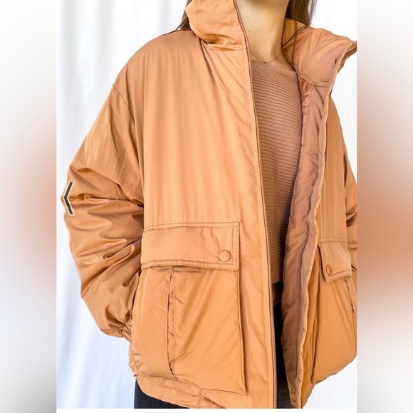 FREE PEOPLE Free People Duvet Bomber Jacket in Doe Size L - Picture 6 of 8